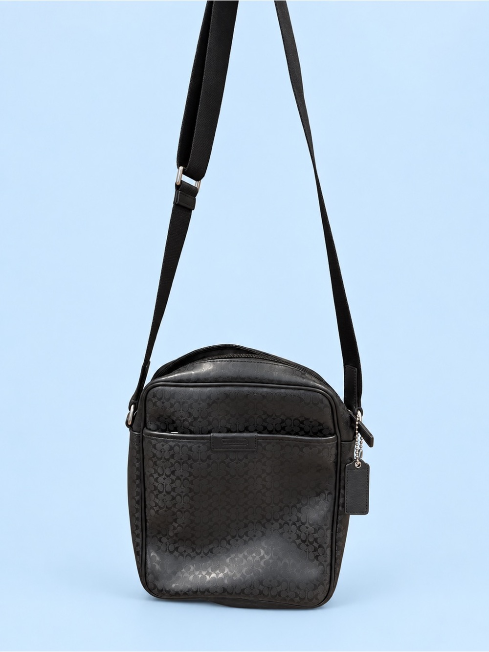 Coach Black Signature Monogram Crossbody Bag